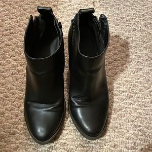 Black heel booties size 8